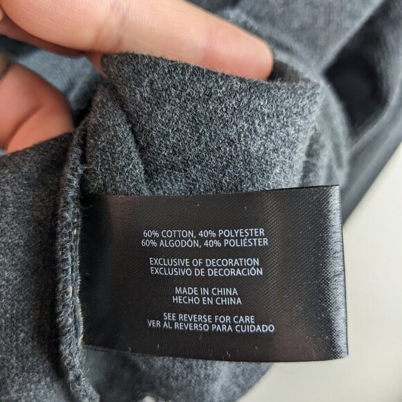 NWT Banana Republic Men's Gray Quarter Zip Cotton Blend Knit Sweater Size M - Picture 4 of 6